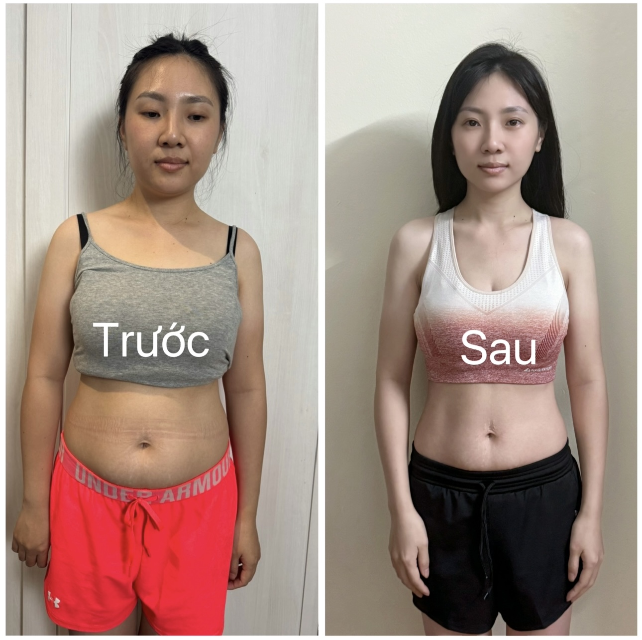Ảnh trước và sau của Trang